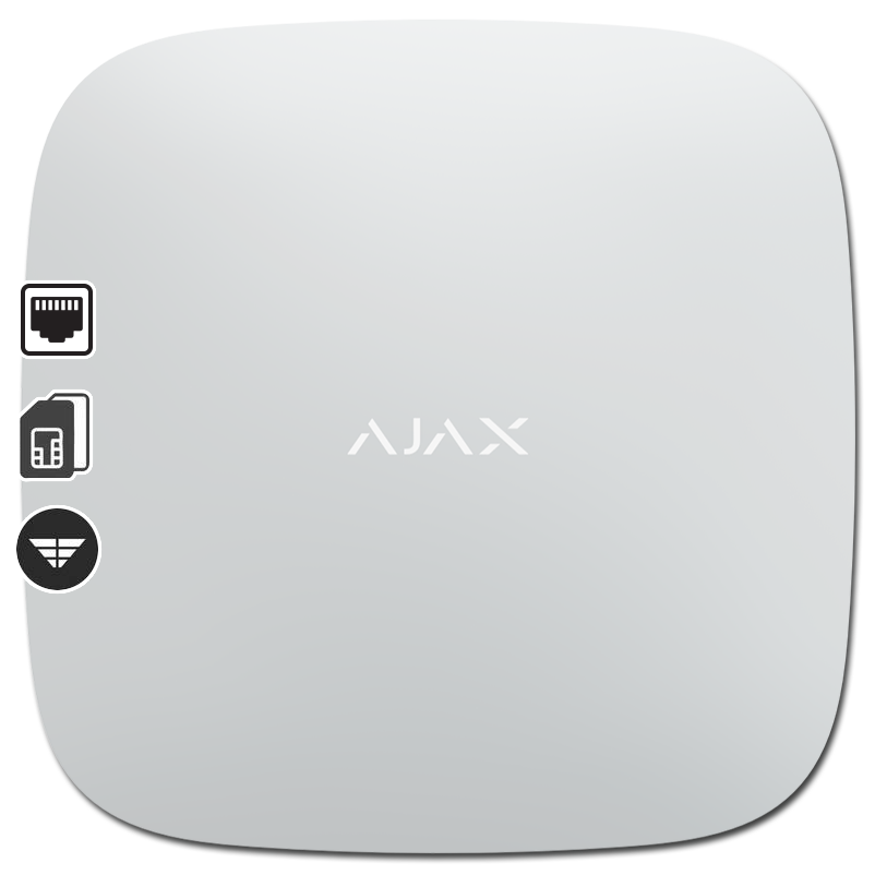 AJAX Hub 2 White Wireless Alarm Hub