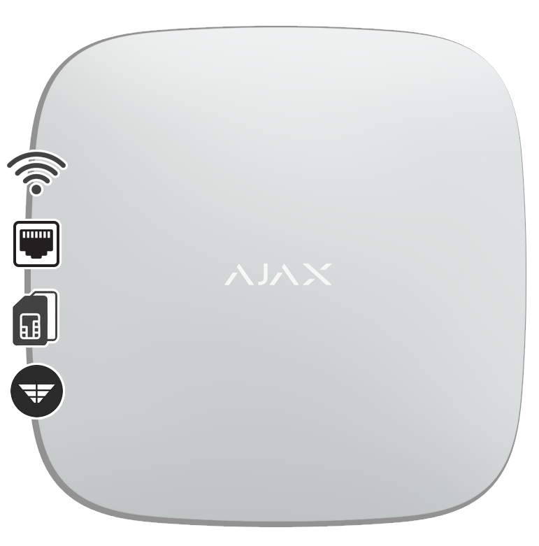 AJAX Hub 2 Plus White Wireless Alarm Hub