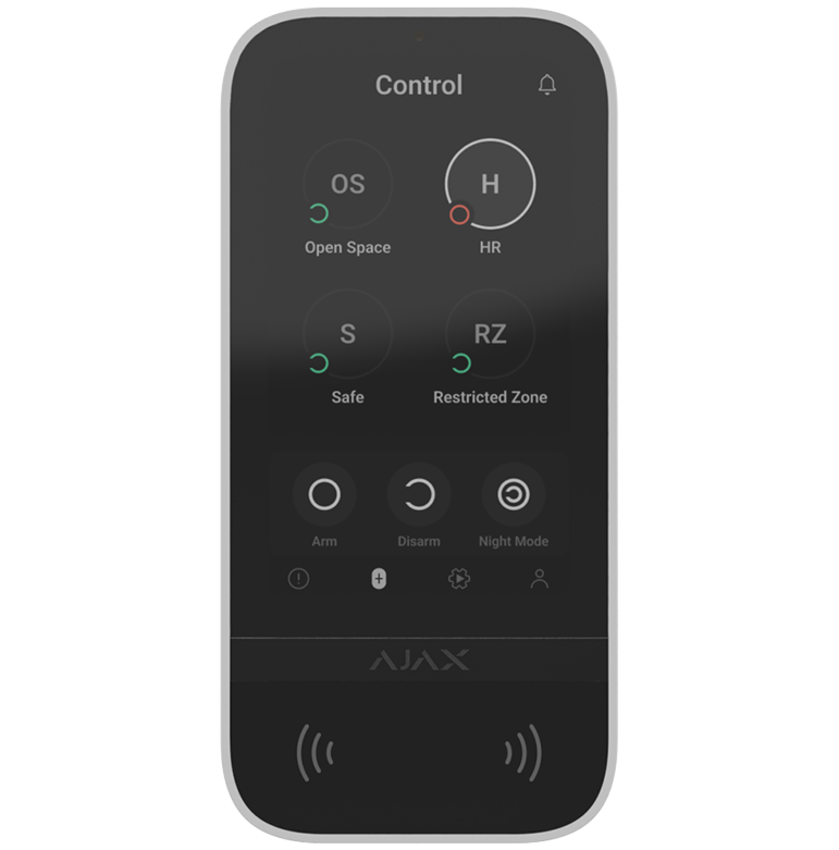 Ajax Keypad Touchscreen Wireless Keyboard - White