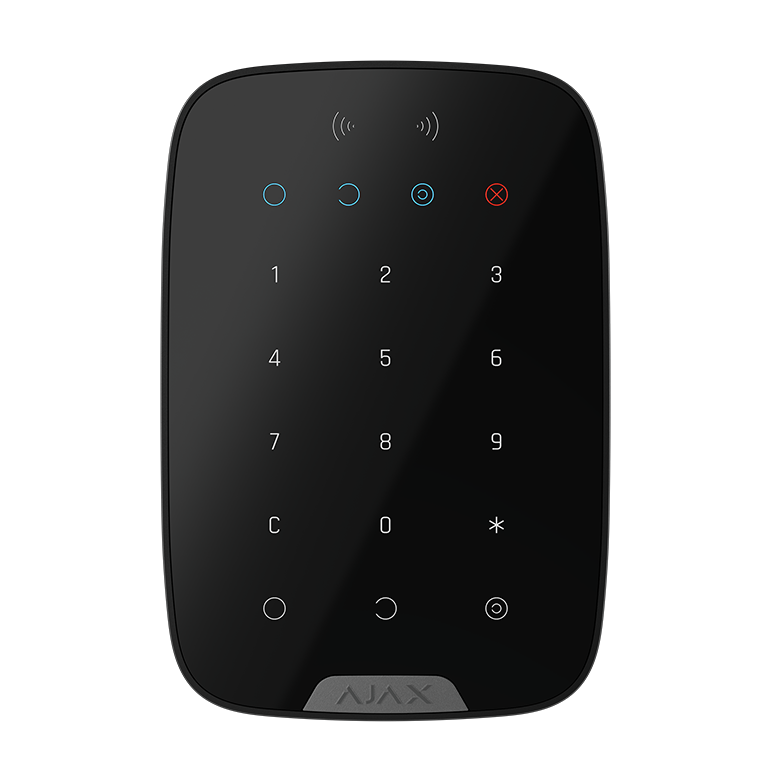 Ajax KeyPad Plus Superior Black Wireless Touch Keypad